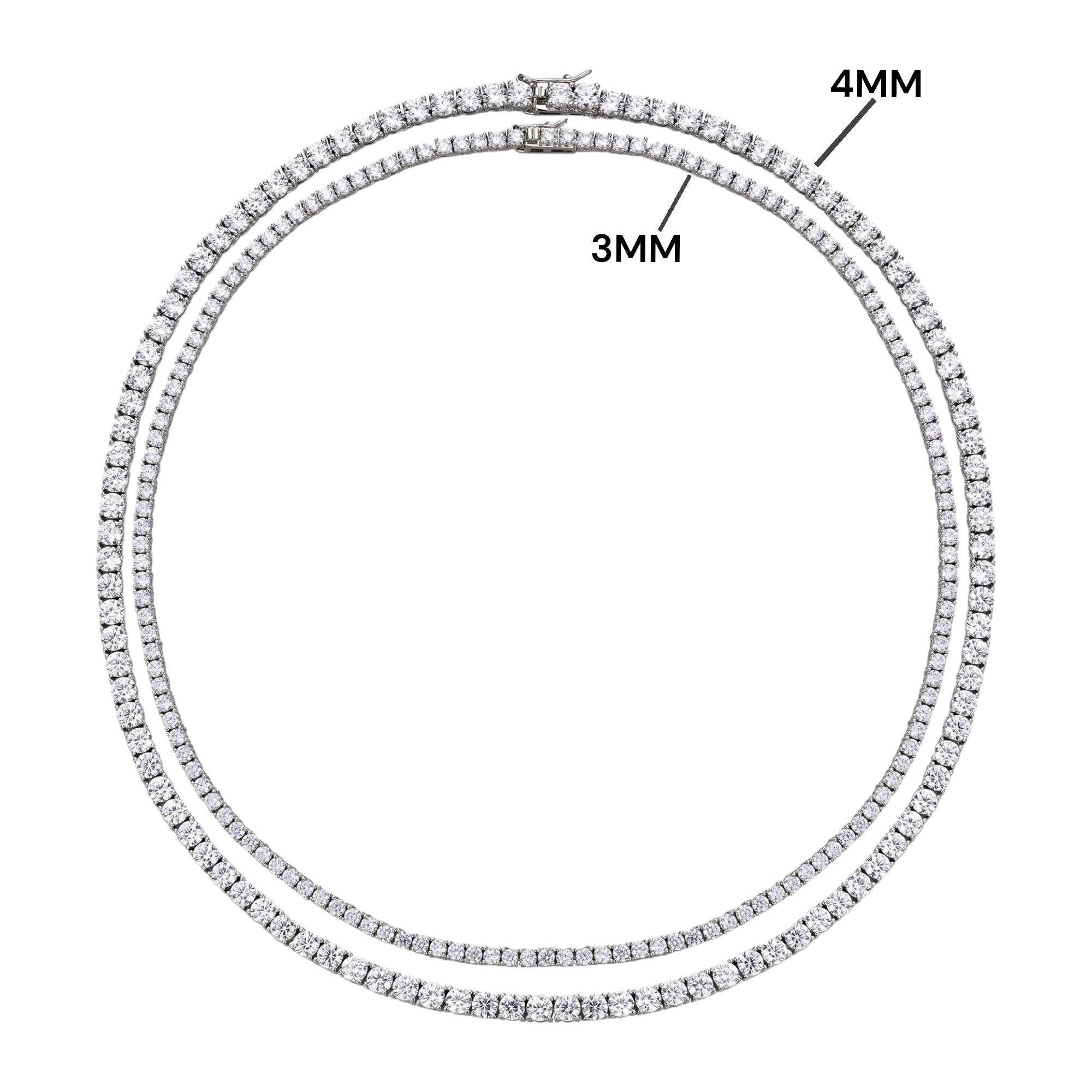 Classic Tennis Chain - 3mm White Gold