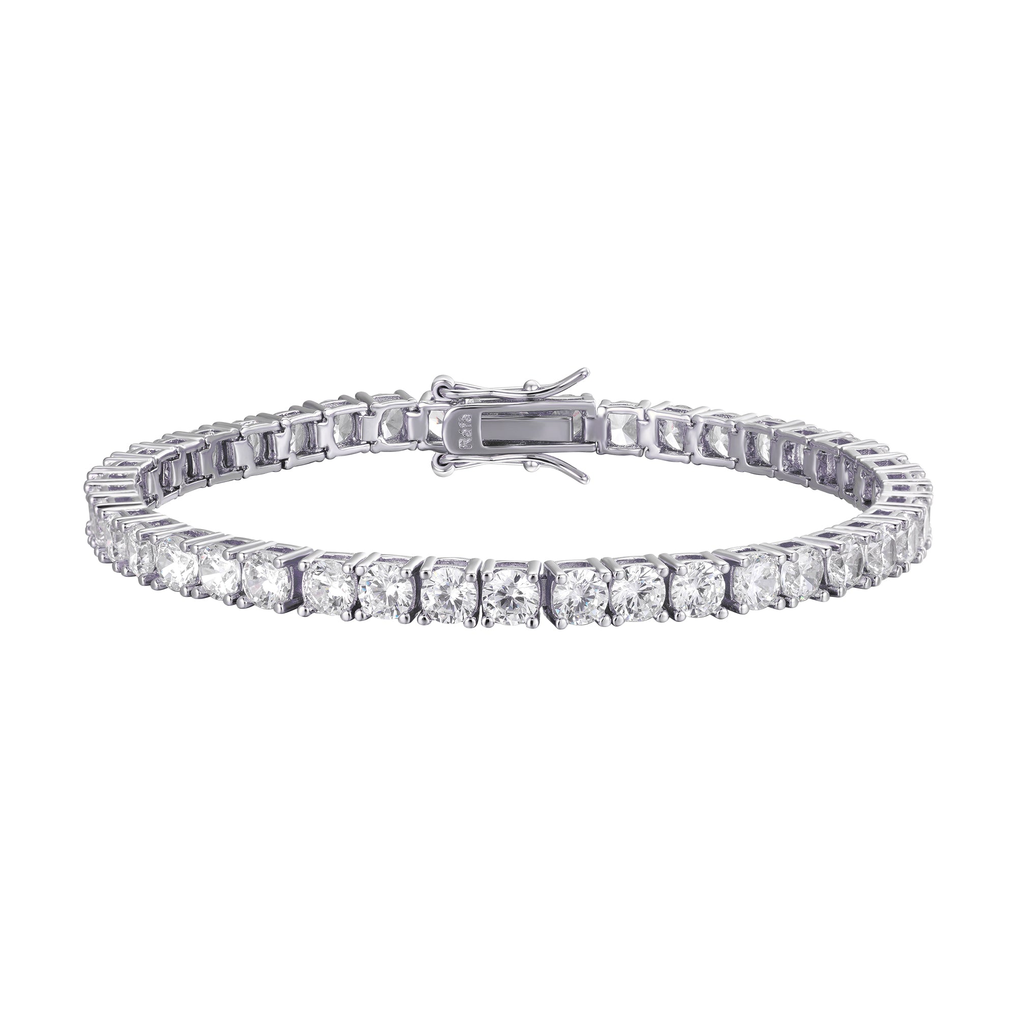 Classic Tennis Bracelet - 4mm White Gold