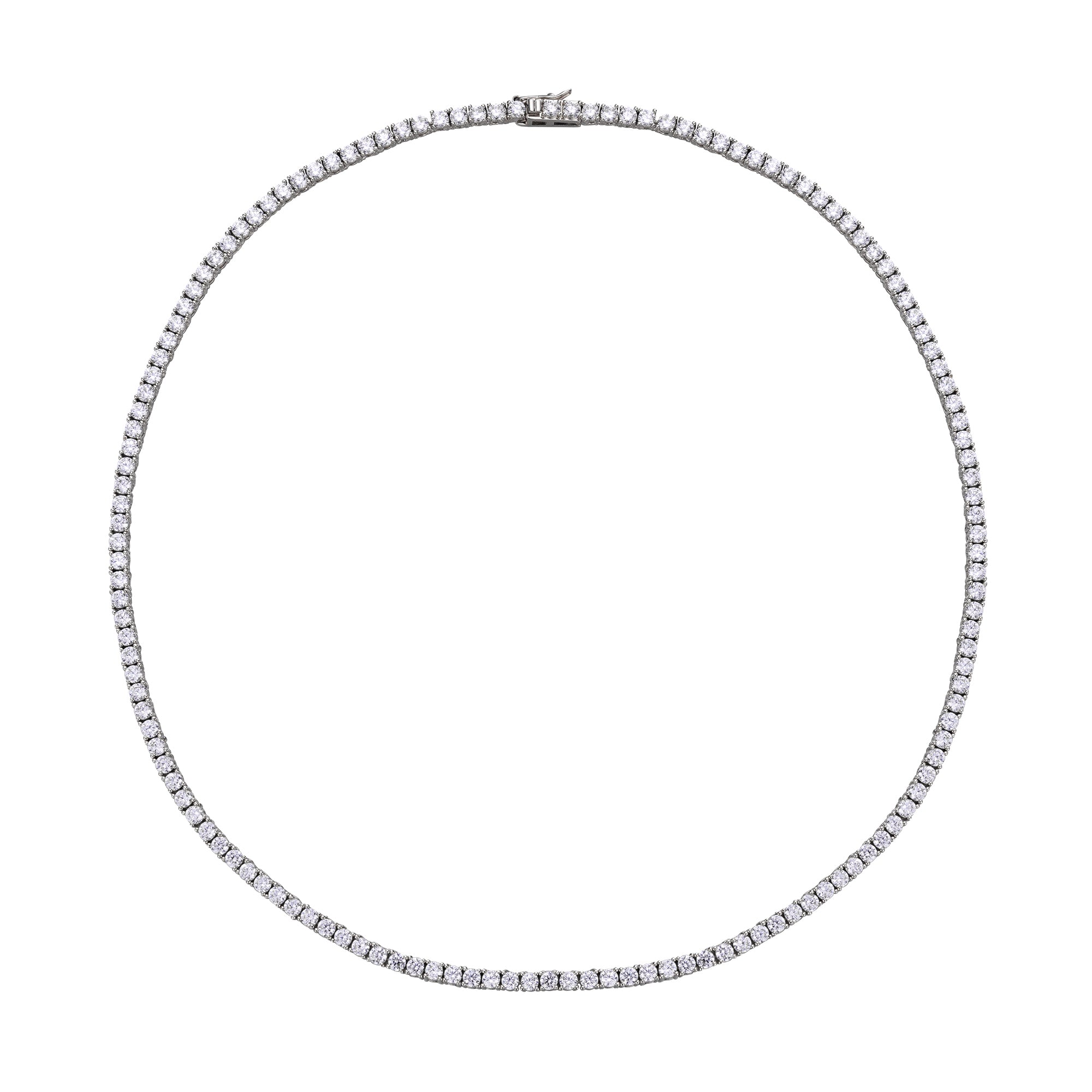 Classic Tennis Chain - 3mm White Gold