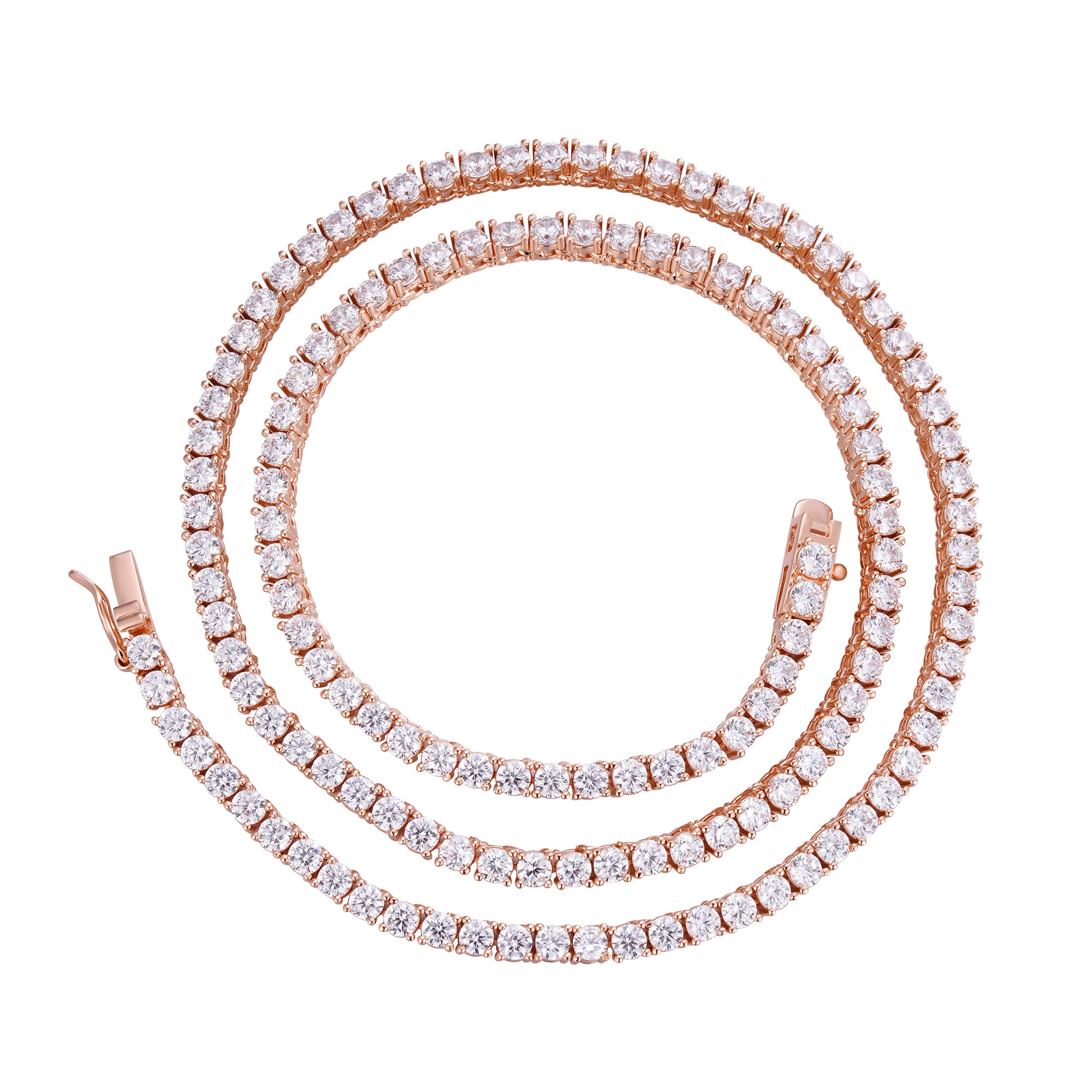 Classic Tennis Chain - 3mm Rose Gold