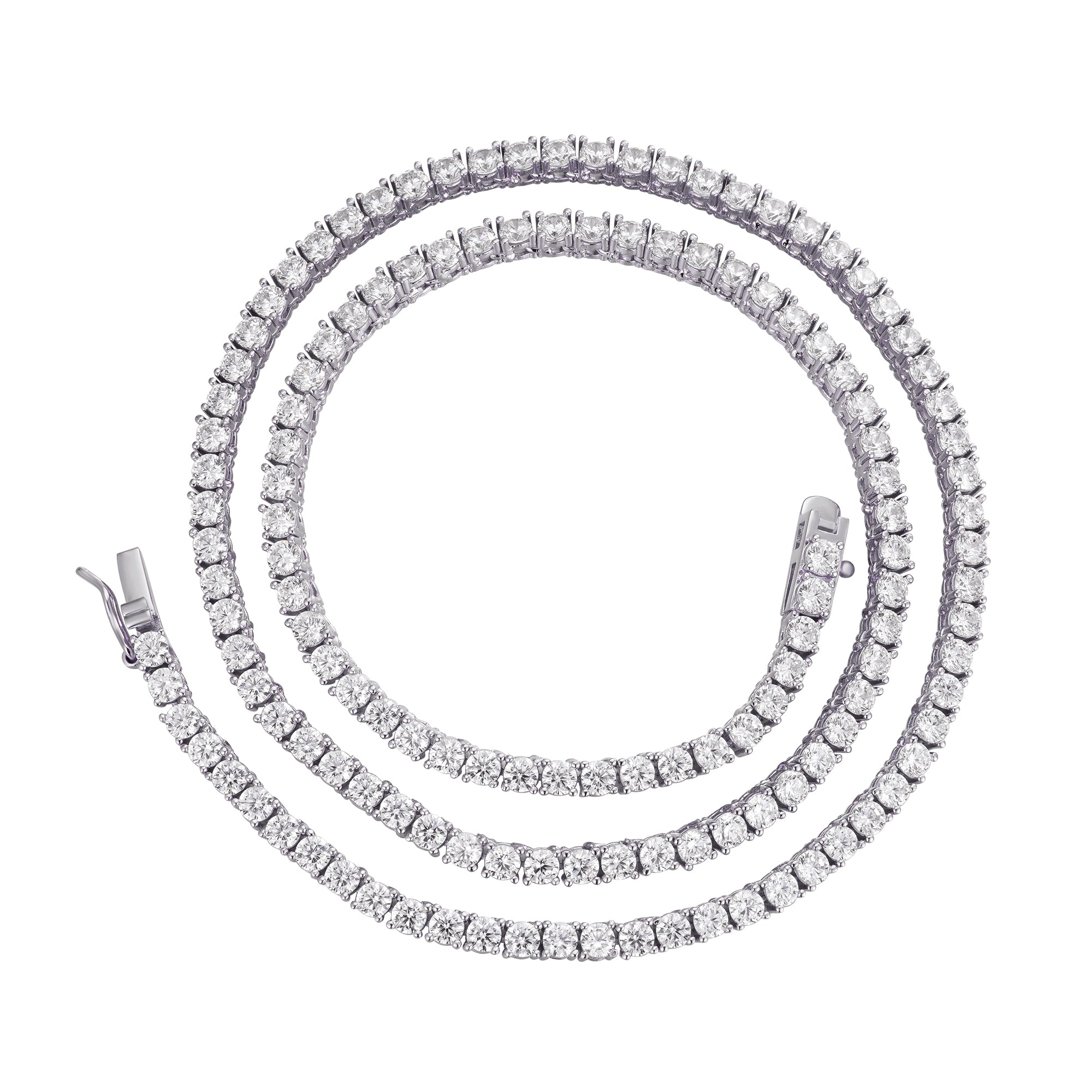 Classic Tennis Chain - 3mm White Gold