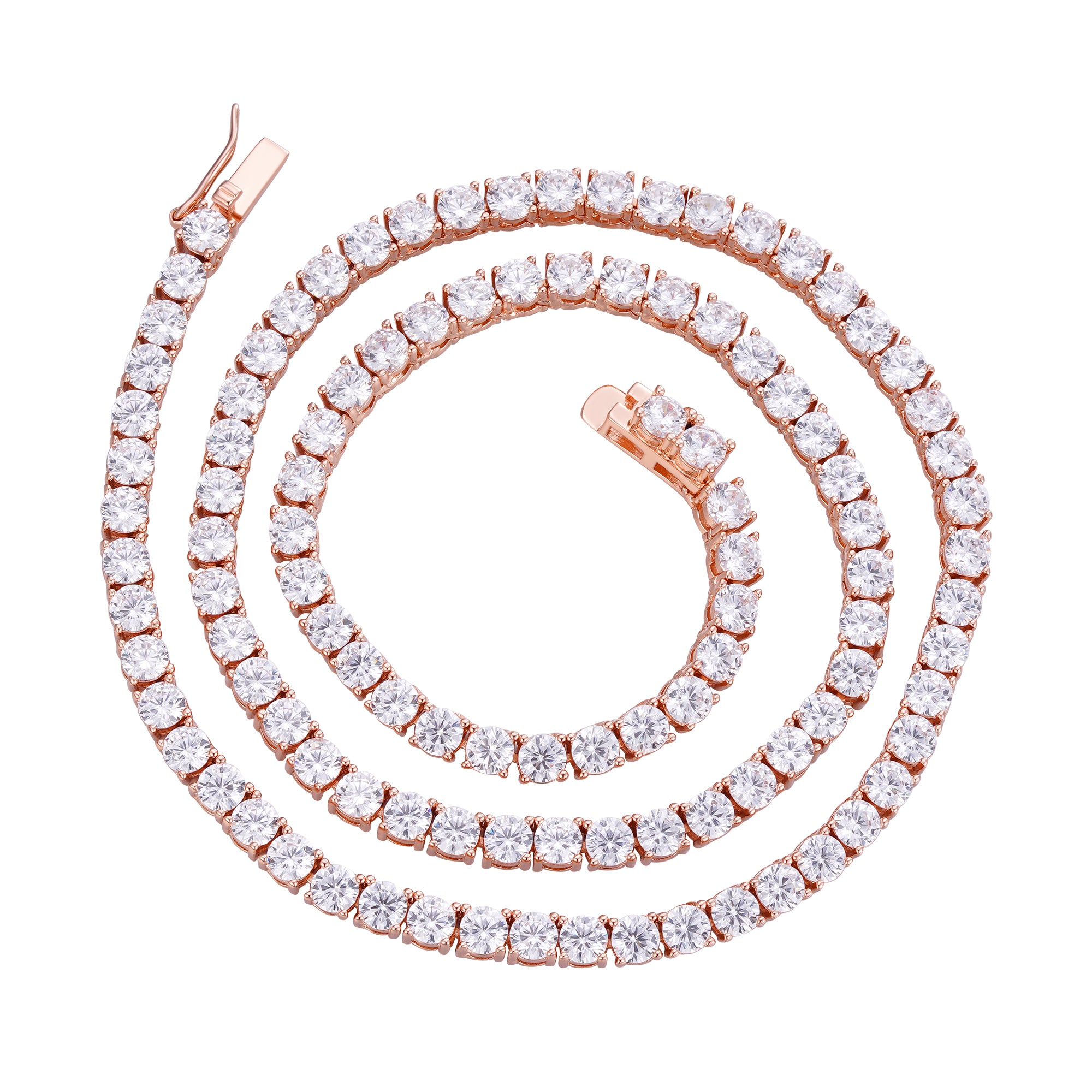 Classic Tennis Chain - 4mm Rose Gold